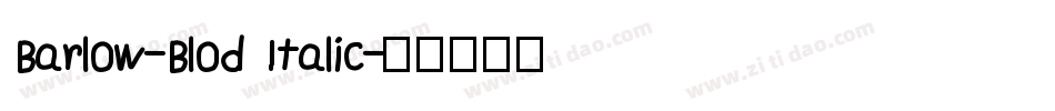 Barlow-Blod Italic字体转换